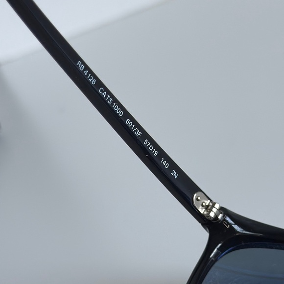 Ray-Ban RB4126 Black Sunglasses with Oversized Cat-Eye Frame and Gradient Lenses - Picture 3 of 9